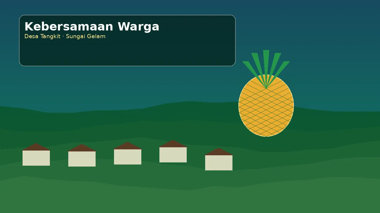 Ilustrasi kebersamaan warga Tangkit
